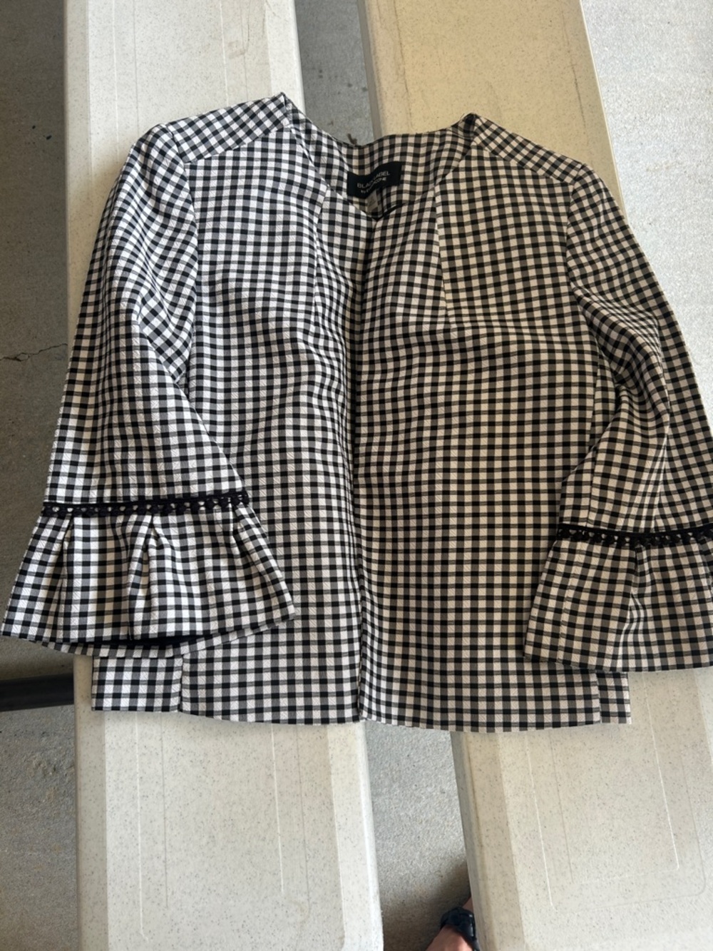 Evan Picone Black & White Gingham Jacket